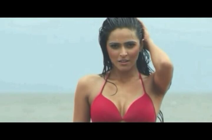 Madhrima Tuli Sizzles In Red Bikini Bikini Scene From Lethal